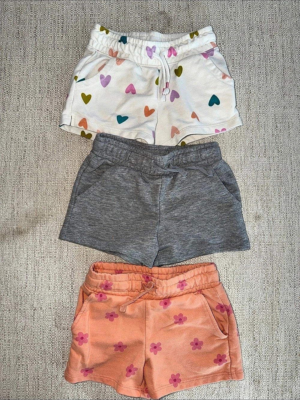 Cat & Jack Kids Shorts 3-Piece Set in Pink & Gray